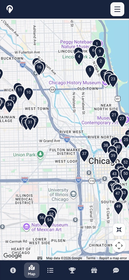 Roamli screenshot: Live map
